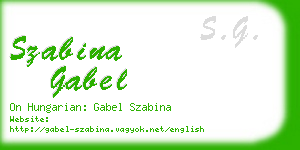 szabina gabel business card